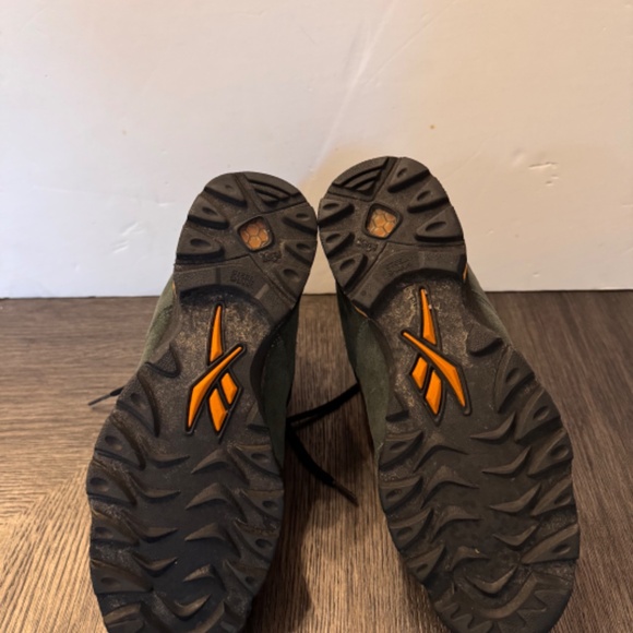 Vintage Reebok Virazon II Leather Hiking Sneakers Shoes 1990s Green Suede SIZE 8 - Picture 8 of 8